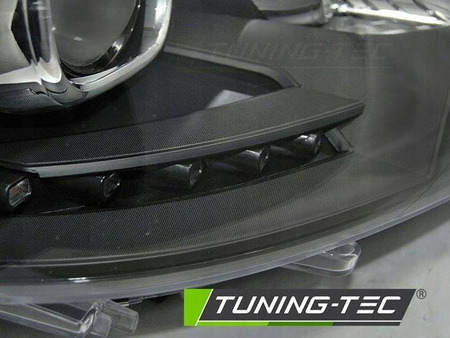 VW T5 első lámpák 2010-15 tru drl xenon look bl