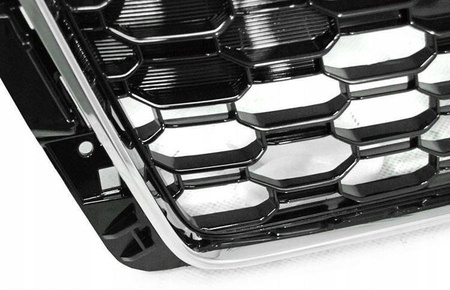 Audi A4 B9 15-19r Rs4 Style krómozott BLK első hűtőrács