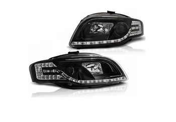 Fényszórók Audi A4 B7 B7 04-08 Led cső fekete