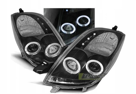 Fényszórók Toyota Yaris 06-09 ringi fekete