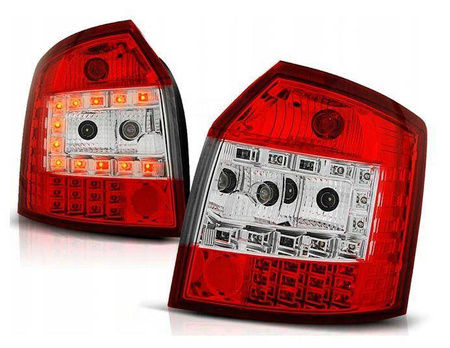 Audi A4 B6 01-04 avant piros fehér led lámpák