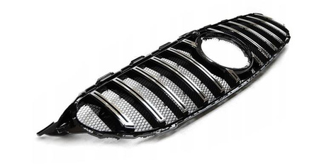 Első hűtőrács krómozott fekete Mercedes W205 18-hez
