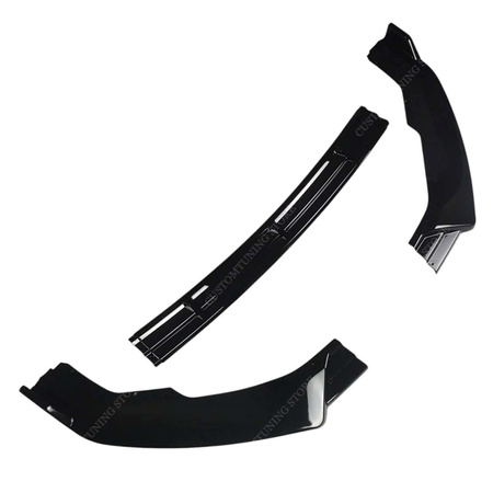 SKODA OCTAVIA MK4 első lökhárító spoiler/splitter fényes fekete