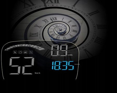 Kijelző projektor LED LCD HUD OBD2 GPS C800