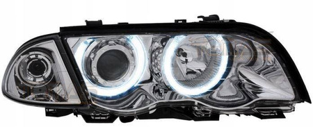 BMW E46 RINGI CCFL krómozott Seda fényszórók