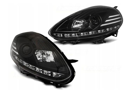 Lámpák fiat punto evo 09-12 fekete led drl