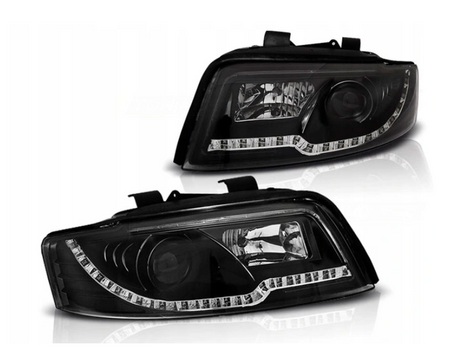 Fényszórók Audi A4 B6 00-04 Led cső fekete