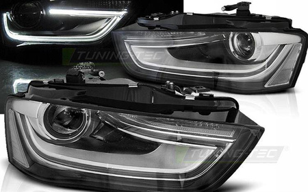 Fényszórók TRUE DRL FEKETE AUDI A4 B8 B8 12-1-hez