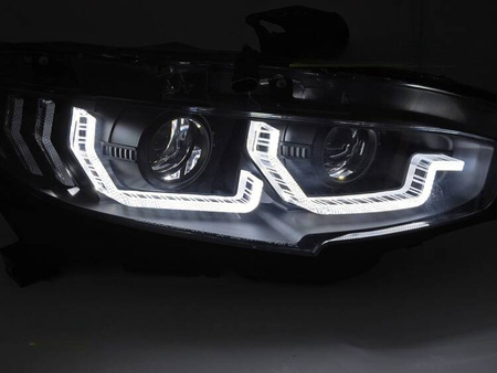 Fényszórók Honda Civic X '16-'21 fekete LED-hez