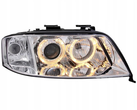 Audi A6 C5 CHROM fényszórók lencsék + gyűrűk