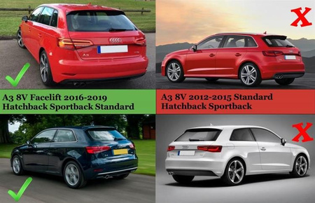 DIFFÚZOR AUDI A3 8V FERDEHÁTÚ/SPORTBACK (2016-2019)