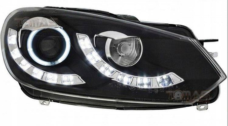 VW GOLF VI 6 BLACK CCFL fényszórók