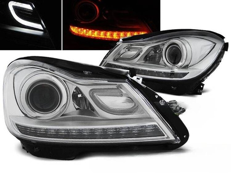 Fényszórók Mercedes W204 króm H7 XENON LOOK D
