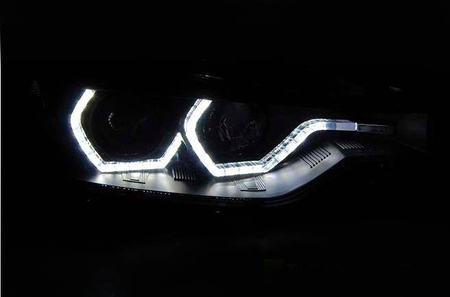 BMW F30 F31 11-15 LED BLACK DRL fényszórók