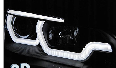 Fényszórók BMW X5 E70 07-13 DRL BLACK 3D