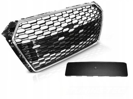 Audi A4 B9 15-19r Rs4 Style krómozott BLK első hűtőrács