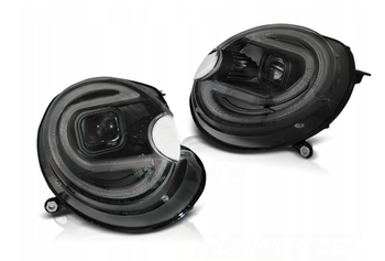 Csöves led fényszórók fekete Mini Cooper 06-14 számára