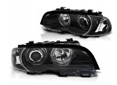 Lámpák BMW E46 99-03 COUPE CABRIO RINGI FEKETE LED LED