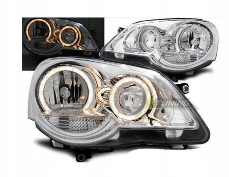 VW Polo fényszórók 9N3 CHROM RINGI