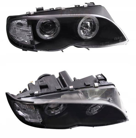 Fényszórók BMW E46 RINGI BLACK Seda fényszórók