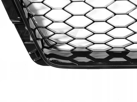 Első hűtőrács AUDI A4 B9 15- FÉNYES FEKETE RS-STYLE