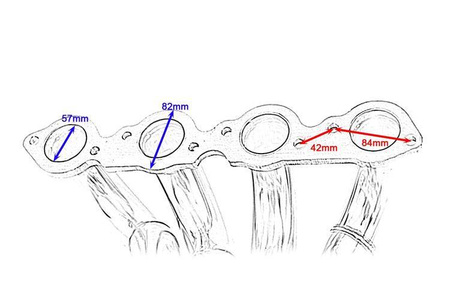 Kipufogócső Chevrolet Big Block 396 402 427