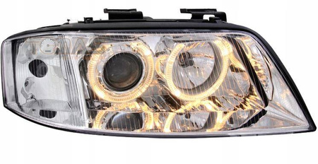 Fényszórók fényszórók A6 C5 Ringi krómozott lencse