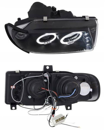 Fényszórók Seat Ibiza Cordoba 6K BLACK RING