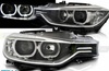 Fényszórók BMW F30 F31 Angel Eyes LED Fekete LED Fekete