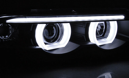 Fényszórók Bmw E38 94-01 Ringi 3d Led fekete