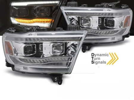 Fényszórók Dodge Ram 19-22 krómozott cső seq