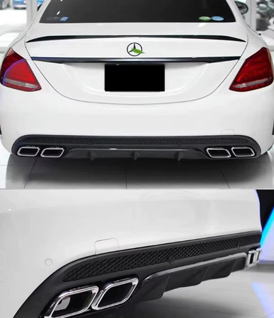 Kipufogó hangtompító végek Mercedes W213, GLC X253 króm