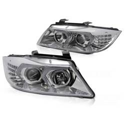 BMW E90/E91 05-08 króm LED fényszórók
