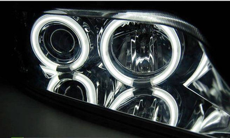 Bmw Z3 fényszórók 96-02 ringi ccfl króm