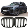Hűtőrács BMW X7 G07 19-22 SINGLE SLAT GLOSS BLACK számára