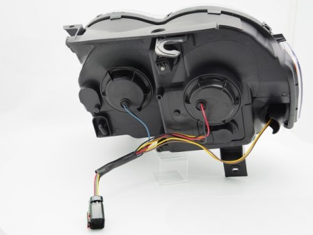 Fekete Jeep Grand Cherokee 2005-2008 csöves fényszórók Fekete