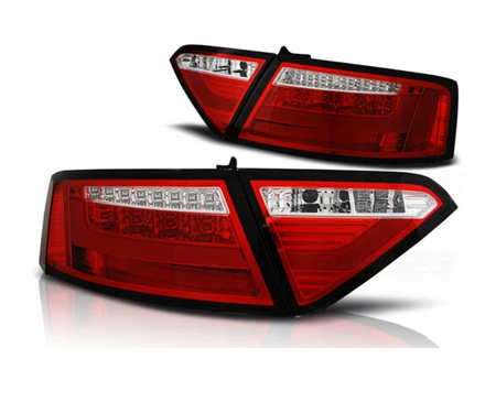 Audi A5 07-11 Coupe piros fehér led lámpák