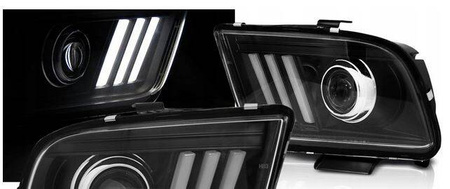 Ford Mustang fényszórók 04-09 csőfény fekete