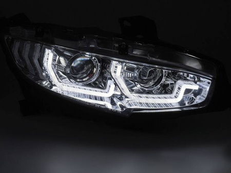 Fényszórók Honda Civic X '16-'21 krómozott LED fényszórókhoz
