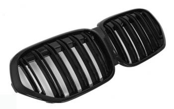 RÁCS BMW X1 F48 LCI 19- DUPLA FÉNYES FEKETE