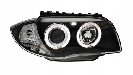 Fényszórók BMW E87 E81 Ringi fekete