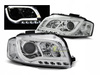Fényszórók Audi A3 8p 03-08 led cső króm