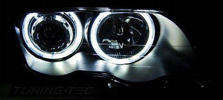 Fényszórók BMW E46 Angel Eyes LED B
