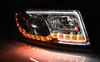 Fényszórók Audi A4 B6 00-04 Led cső krómozott fényszórók