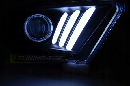 Fényszórók Ford Mustang V 10-13 Fekete Dts