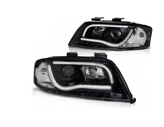 Fényszórók Audi A6 C5 01-04 cső fekete drl