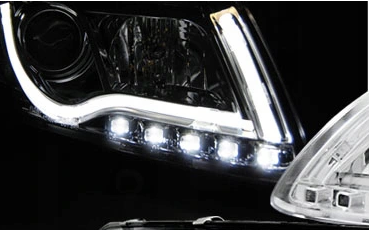 Lámpák Új Audi A6 C6 C6 04-08 Xenon cső krómozott Drl
