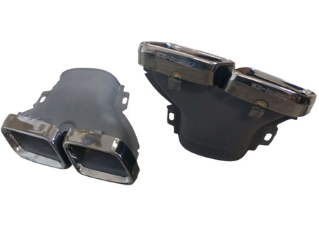 Kipufogó hangtompító végek Mercedes W213, GLC X253 fekete