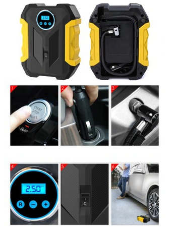 AUTÓ KOMPESSZOR Szivattyú Kompresszor 12V LED LCD