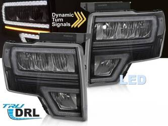 Első lámpák Ford F150 MK12 08-14-es Ford F150 MK12 fekete LED-hez